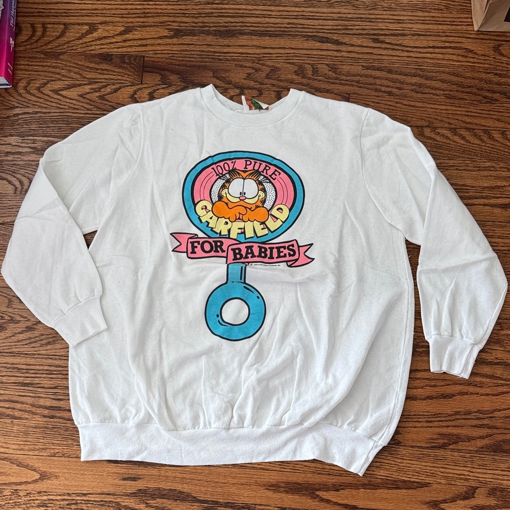 Vintage BJ Frog White Garfield Baby Sweatshirt